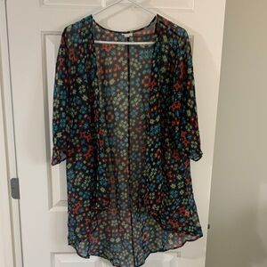 LuLaRoe Multicolor Sheer Blouse